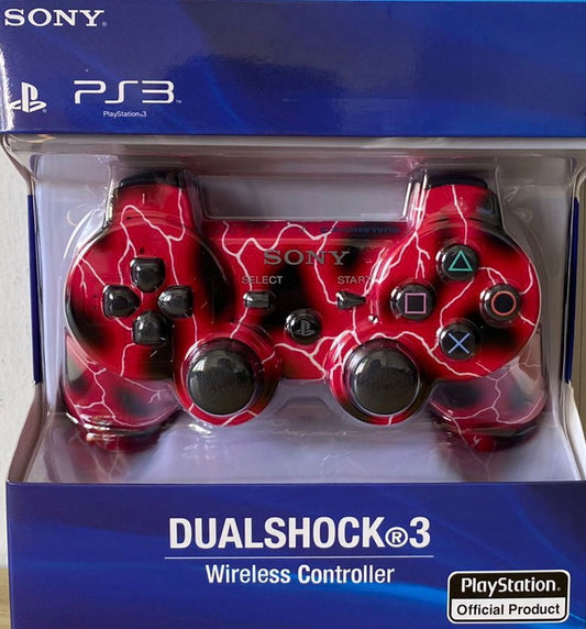 Sony Dualshock 3 Wireless PS3 Controller: Official Sony Gamepad - Thunder Red