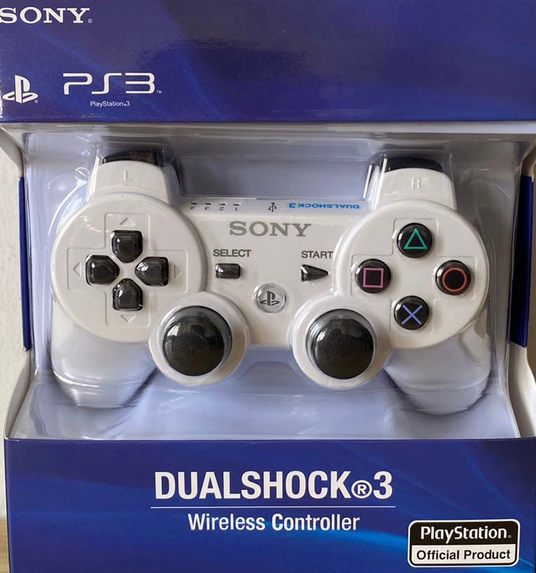 Sony Dualshock 3 Wireless PS3 Controller: Official Sony Gamepad - White Sony